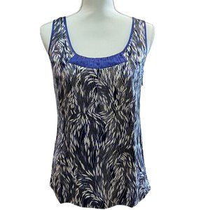 TORY BURCH Cobalt Blue Silk Blend Sleeveless Blouse Size 4